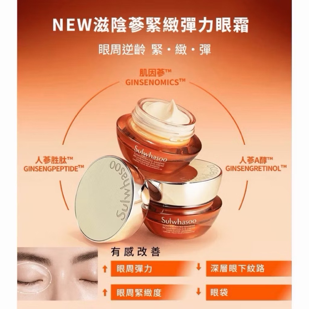 🍀MCC SHOP🍀雪花秀 Sulwhasoo 滋陰蔘緊緻彈力眼霜4ml-細節圖2
