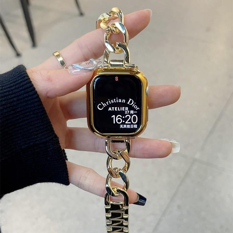 【特價中】不鏽鋼金屬錶帶 蘋果錶帶 Apple Watch 9 錶帶 金屬錶帶 不鏽鋼錶帶牛仔鏈錶帶 Apple錶帶-細節圖6