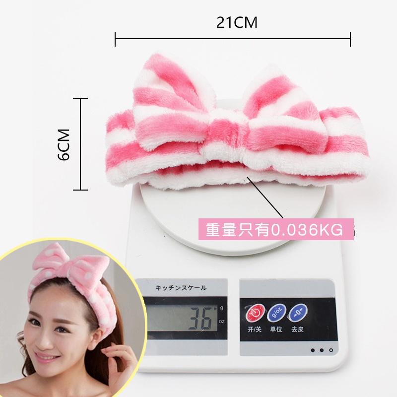 洗臉束髮帶 蝴蝶結束髮帶 化妝束髮 髮帶 洗臉髮帶 束髮帶 髮帶 髮箍化妝髮帶 髮束 可愛綁髮捆-細節圖7