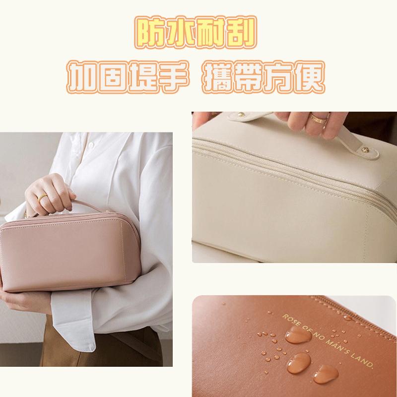 【優質PU皮革】 化妝包 枕頭化妝包 風琴化妝包 刷具收納包 旅行化妝包 外出化妝包 大容量化妝包 化妝品收納包 保養品-細節圖7