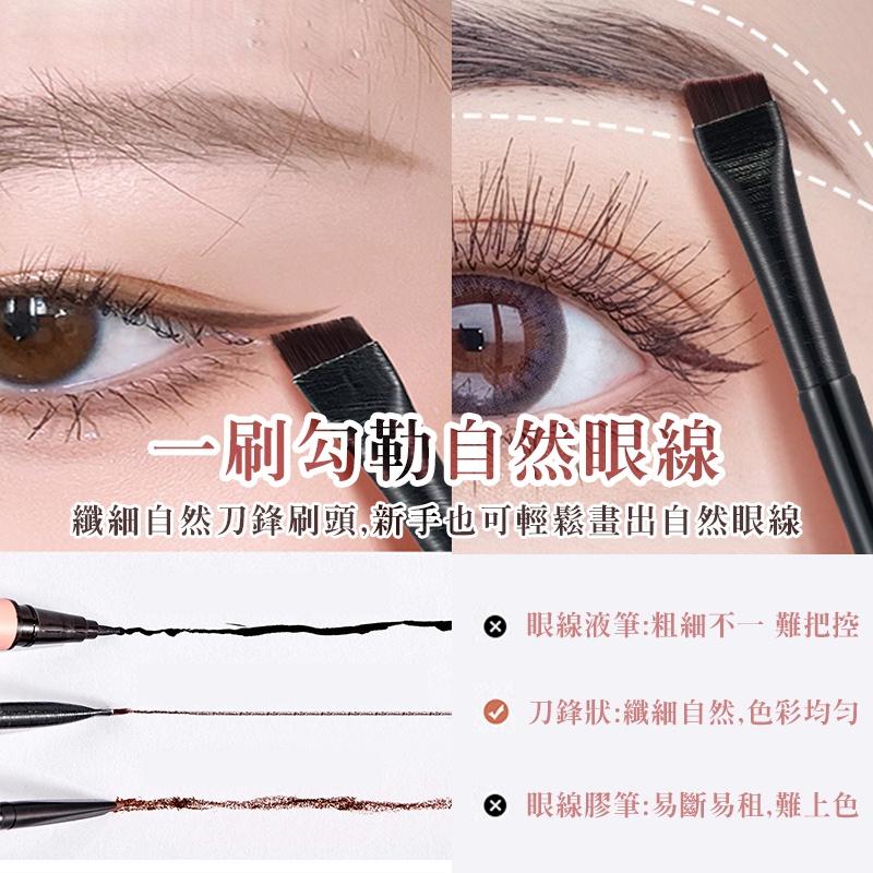 【王霏霏同款】眼線刷 刀鋒眼線刷 眉刷 臥蠶刷 平頭扁平頭線刷 超薄斜角平頭 眼線刷 化妝刷 彩妝 刷具 美妝刷具-細節圖6