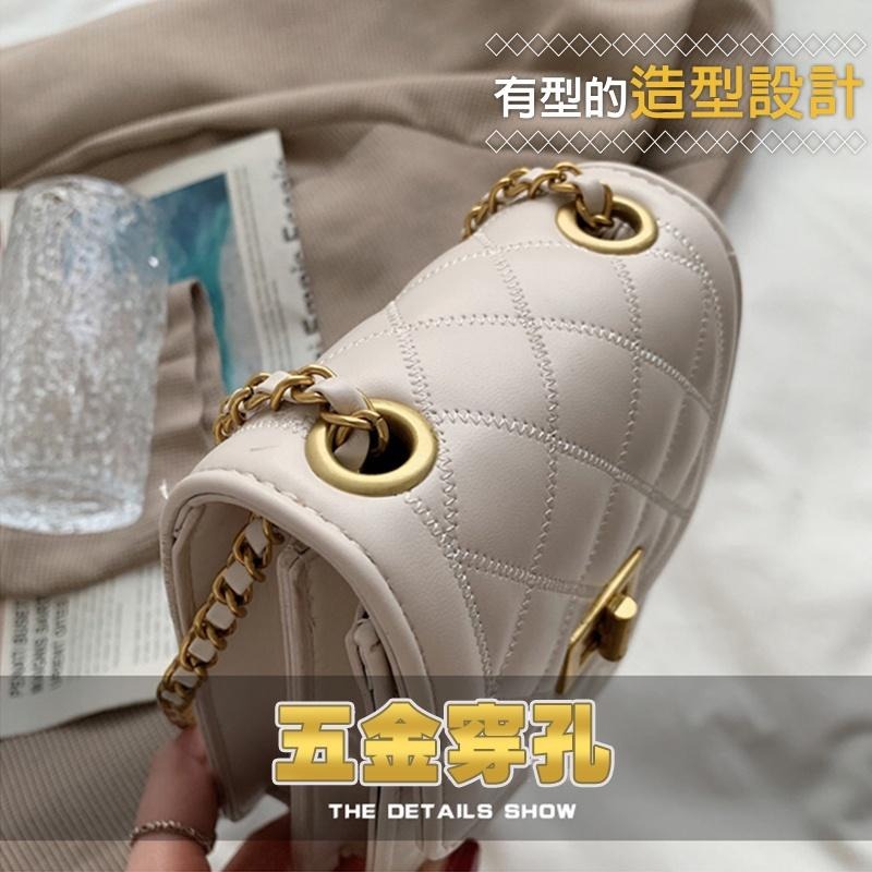 【台灣出貨品質優】手機包 菱格手機包 手機包斜背 小香包 小方包 肩背包 單肩包 斜背包 側背包 單肩包 鏈條包 小廢包-細節圖3