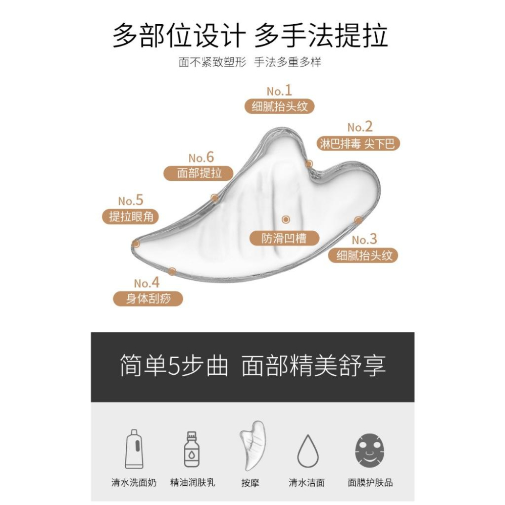 【盒裝防塵袋】刮痧板 眼部按摩 臉部按摩 V臉神器 水晶樹脂刮痧板 刮痧板 臉部刮痧板 瘦臉 小臉按摩刮痧板 水晶刮痧板-細節圖8