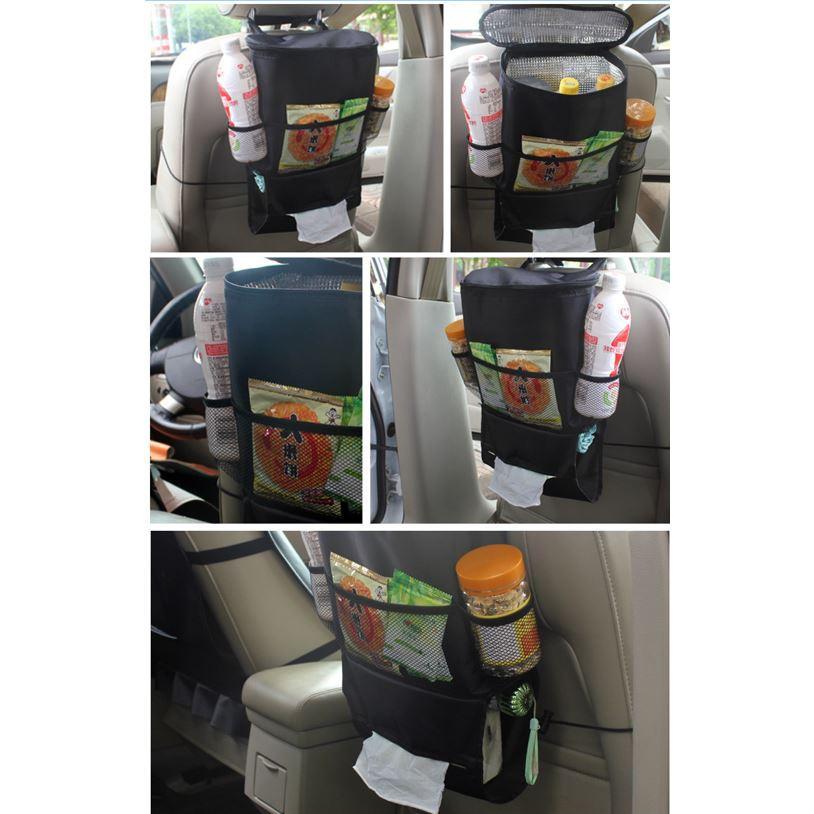 車用椅背保冷袋 汽車用椅背保溫袋 汽車椅背置物袋 飲料 面紙 書本 分類收納 保溫-細節圖3