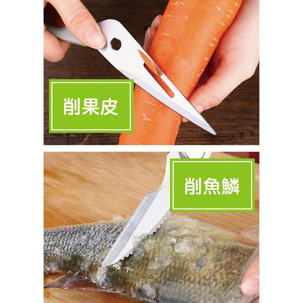 【吸卡包裝_3顏色】廚房剪刀 去骨刀 料理剪刀 食物剪 不鏽鋼剪刀 強力雞骨剪 刮鱗器 食物剪刀 肉剪刀 剪刀 開罐器-細節圖4