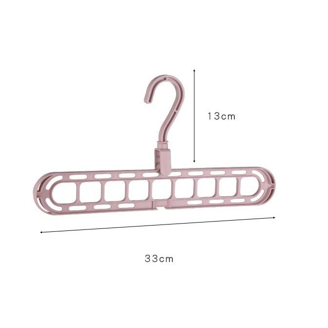 九孔多功能衣架 曬衣神器 摺疊衣架 360度旋轉 立體式衣架 伸縮衣架 防滑衣架-細節圖8