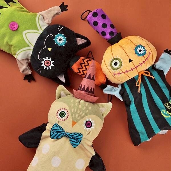 日本商品 現貨 KALDI🎃2025 萬聖節限定🎃手偶🎃南瓜 黑貓 貓頭鷹 貓咪 咖樂迪 玩偶 娃娃-細節圖3