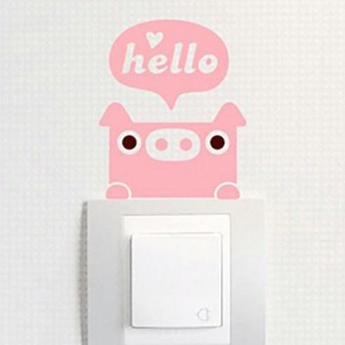 [KR/韓國代購] 韓國可愛 HELLO 開關貼紙 STICKER 買三送一 /제제데코 포인트스티커 3+1-細節圖4