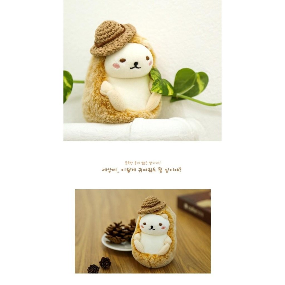 [KR/韓國代購] 預購 MOCHI TOWN 無帽棕色款 刺蝟壓力球  / 모찌타운 고슴도치 스트레스볼-細節圖5