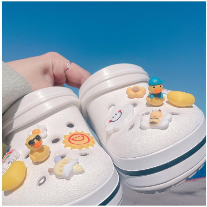 [KR/韓國代購] 現貨 洞洞鞋 鞋扣配件 3D鴨子與他的朋友們 12件組/ 3D 멋쟁이 오리 친구들 파츠12pcs-細節圖2