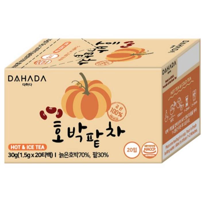 [KR/韓國代購] 預購 DAHADA 甜柚子、南瓜紅豆、洛神花、草莓茶 茶包/ 다하다 티백-細節圖2