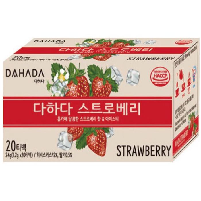 [KR/韓國代購] 預購 DAHADA 甜柚子、南瓜紅豆、洛神花、草莓茶 茶包/ 다하다 티백-細節圖4