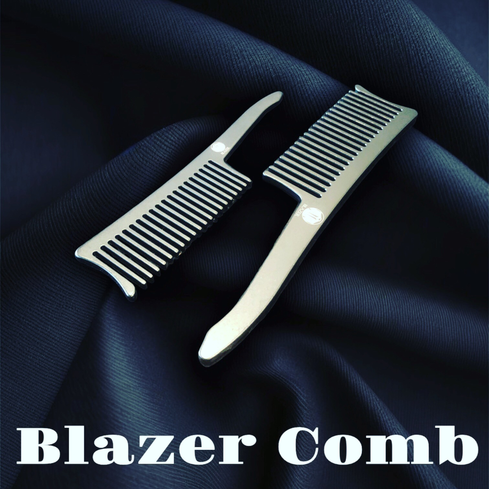 Blazer Laurel_鋁合金梳子_西裝梳子套組_內含1大1小金屬梳子_適合油頭整理及頭皮按摩-細節圖5