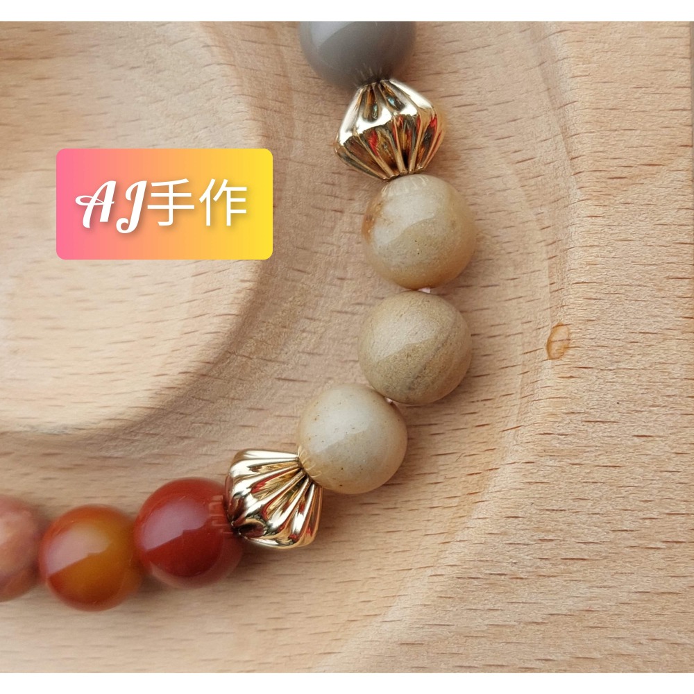 AJ手作❤️，愛心貓咪🐈與她的小肉球🐾，手圍15 阿拉善 保色14K金-細節圖2