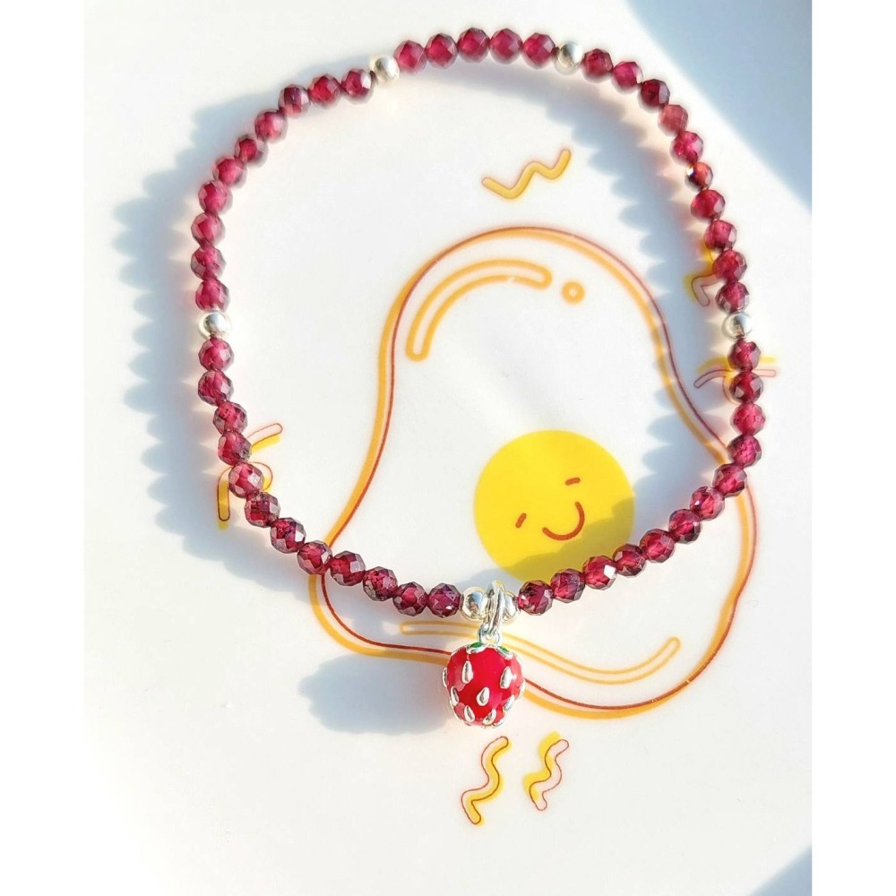 AJ手作【鴻運草莓💫】(紅石榴石、925銀)-細節圖3