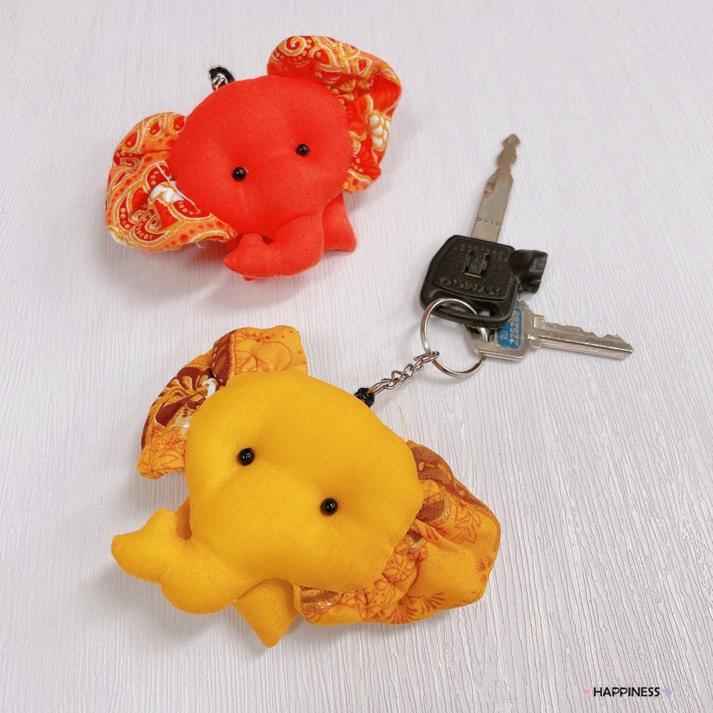 泰國 手工大象頭鑰匙圈-細節圖2