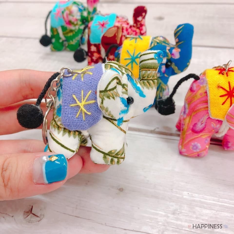 泰國 文創立體大象鑰匙圈🐘5入-細節圖2