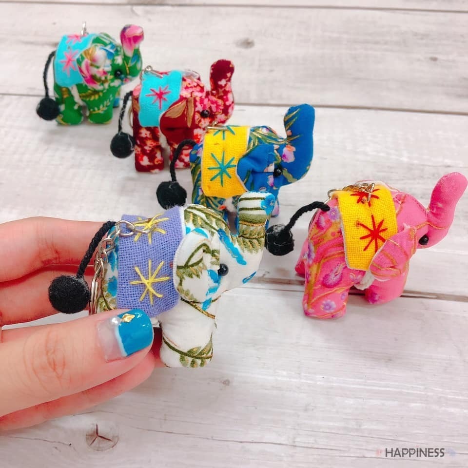 泰國 文創立體大象鑰匙圈🐘5入-細節圖3