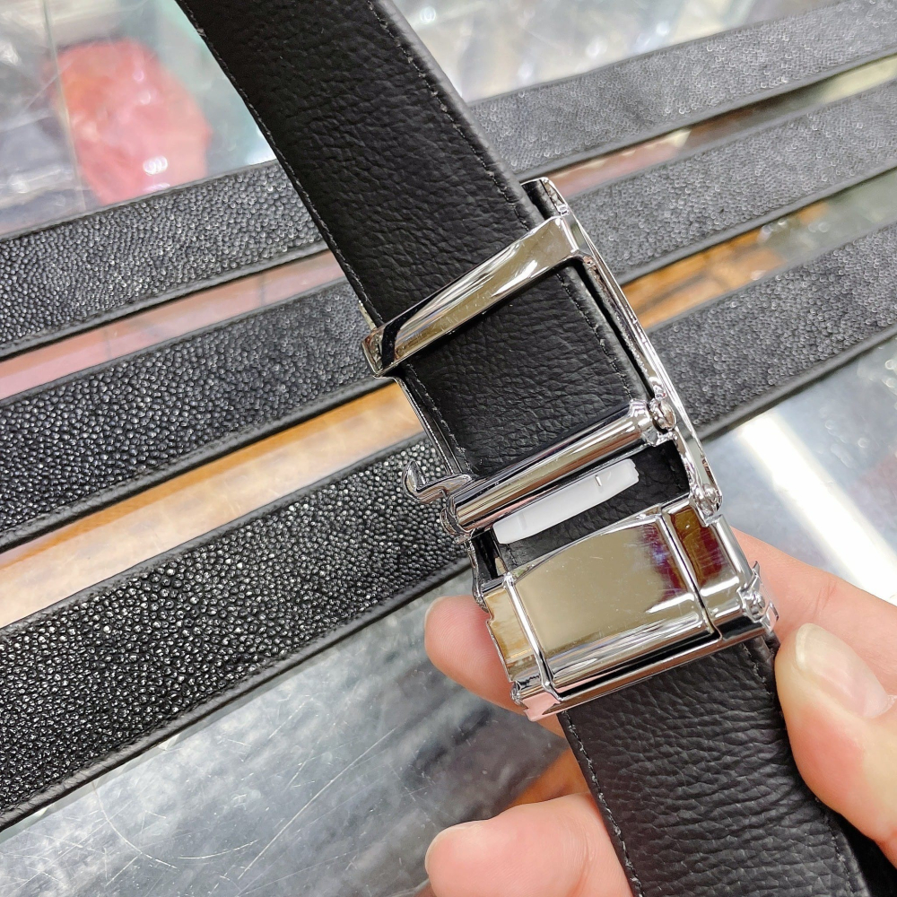 泰國連線🇹🇭珍珠魚真皮活動扣皮帶-細節圖3