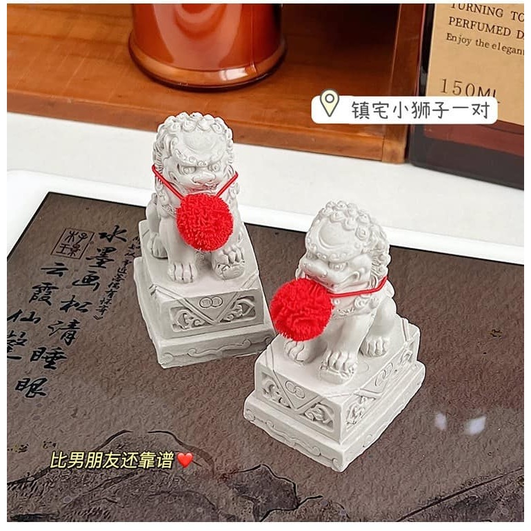 順風順水迷你小奶獅擺件-2隻/組-細節圖3
