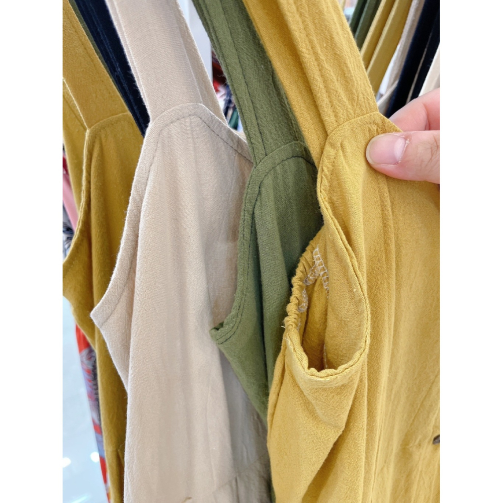 泰國 超美細肩洋裝 超美排釦素色洋裝-細節圖2