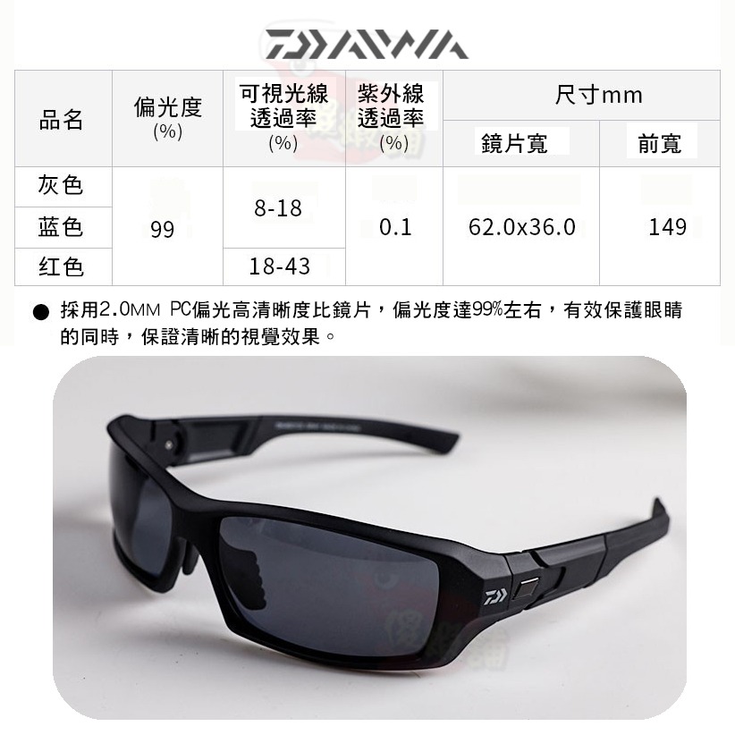 ⚓傻蝦舖⚓ DAIWA 偏光鏡 保證原廠正品 ●台灣現貨● 釣魚 室外運動 慢跑 偏光鏡-細節圖5