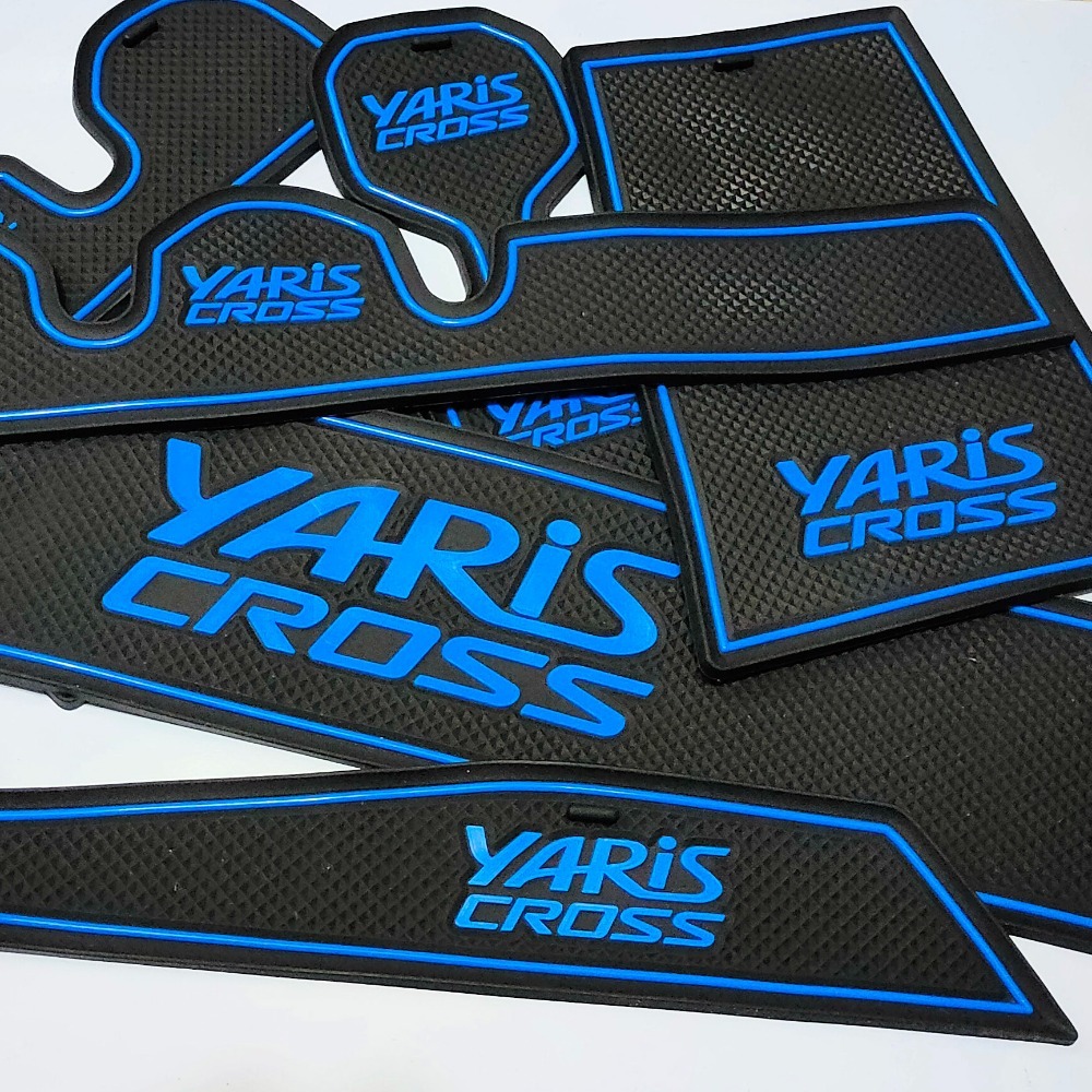 🚗傻蝦舖🚗適用 YARiS CROSS 門槽墊 14件組 內飾 水杯墊 ⭐儲物盒墊 YARiS CROSS 改裝-規格圖10