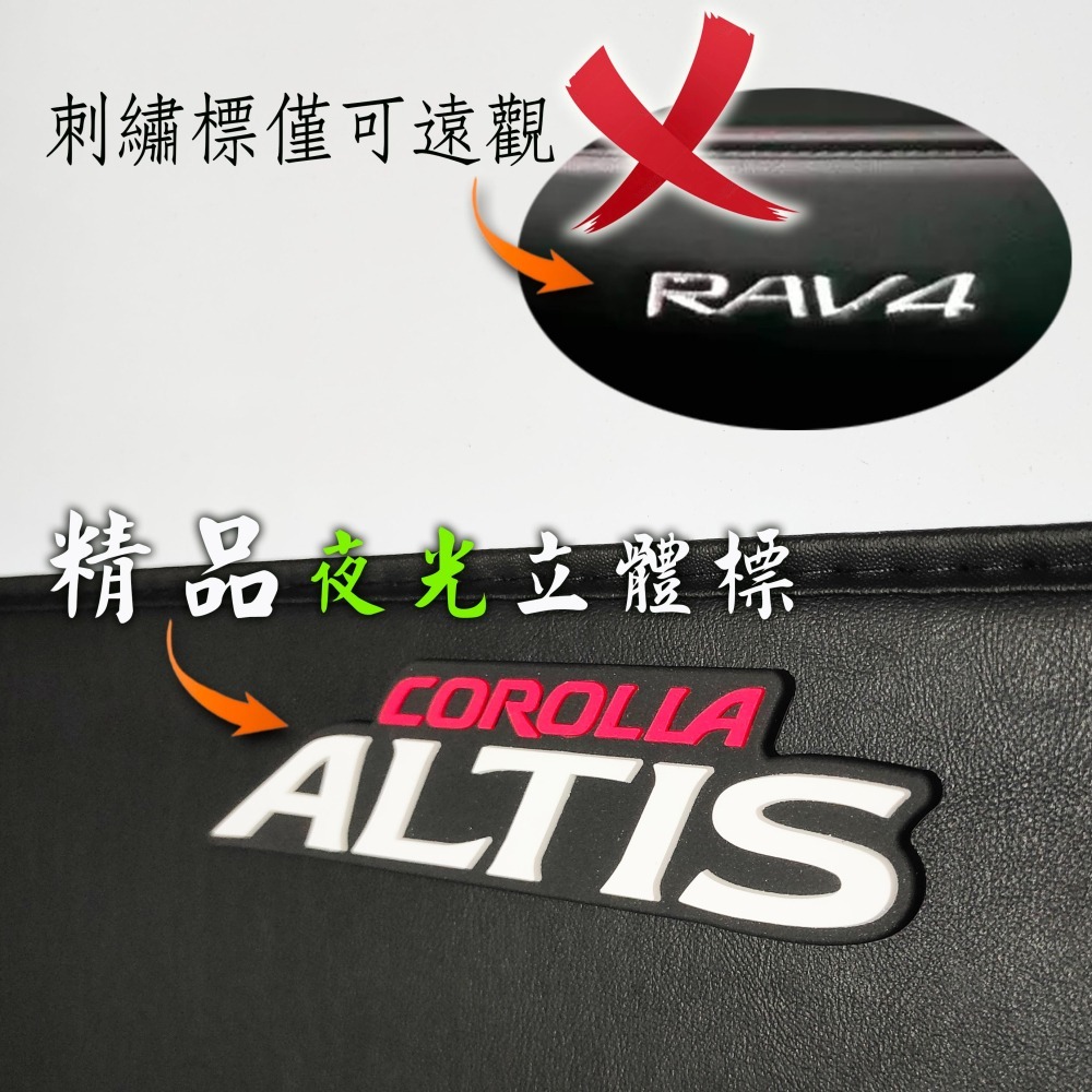 🚗傻蝦舖🚗適用 豐田 ALTIS 防踢墊 夜光 立體字 TOYOTA ⭐台灣現貨⭐ 後椅背防踢 內裝 防護墊 GR-細節圖3