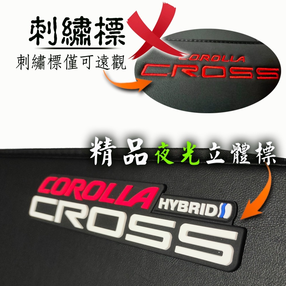🚗傻蝦舖🚗適用 CC 豐田 Corolla CROSS 防踢墊 夜光 立體字⭐台灣現貨⭐ 後椅背防踢 防護墊 GR-細節圖10