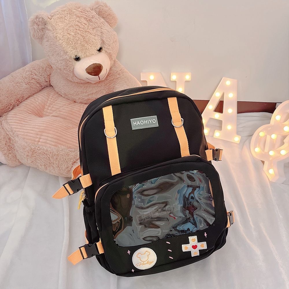 [現+預] 撞色遊戲機刺繡後背包 20CM娃包-細節圖5