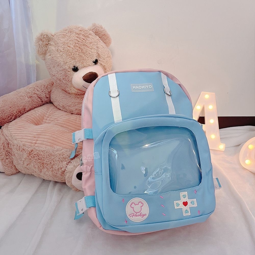 [現+預] 撞色遊戲機刺繡後背包 20CM娃包-細節圖8