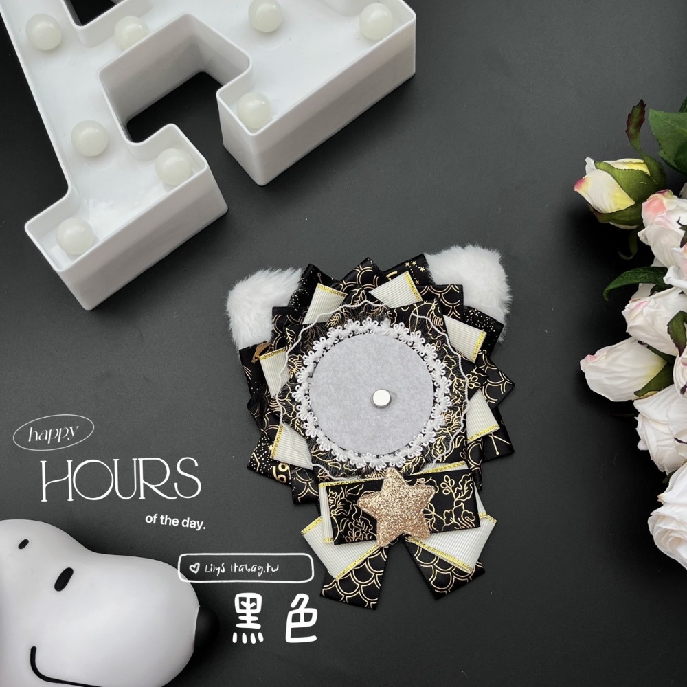 【絨毛吧唧托-貓耳】 徽章托 後加工 痛包裝飾 痛包配件-規格圖4