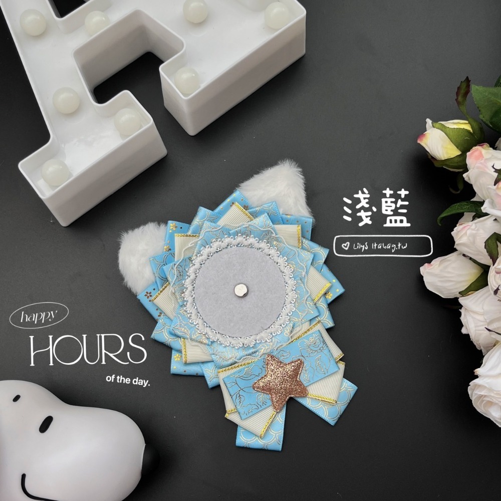 【絨毛吧唧托-貓耳】 徽章托 後加工 痛包裝飾 痛包配件-規格圖4