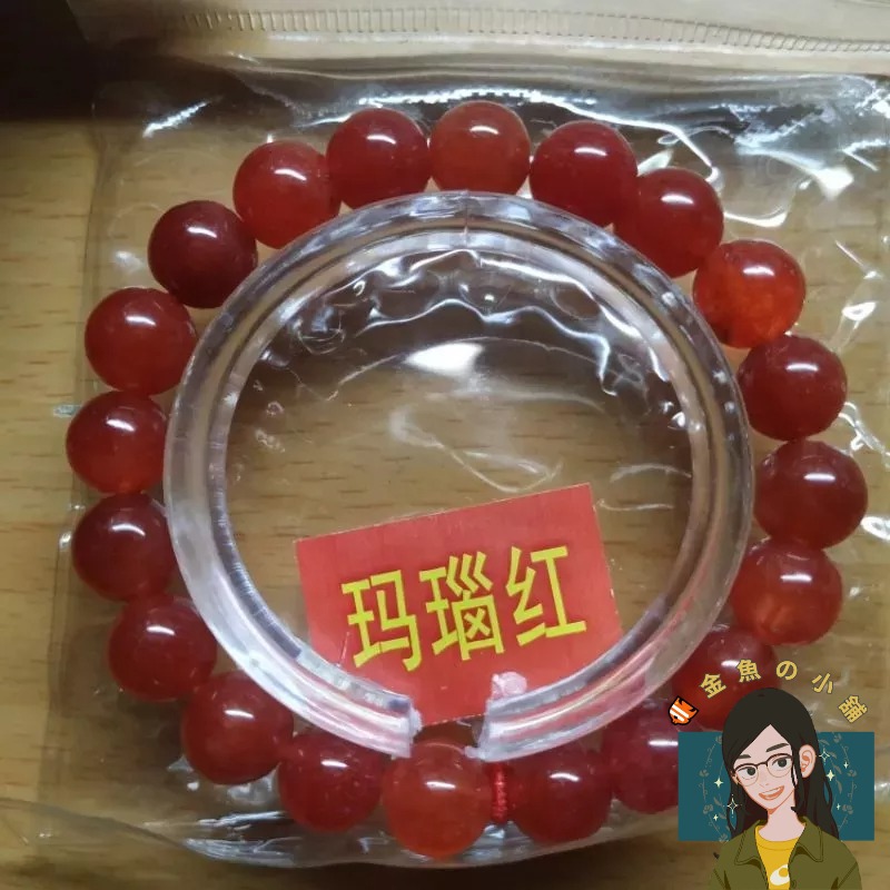 【🐠金魚の小舖】10mm紅瑪瑙手串 現貨 台灣出貨-細節圖2