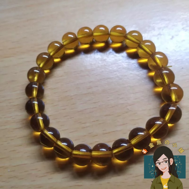 【🐠金魚の小舖】 8mm 黃水晶手珠 黃水晶手串-細節圖3