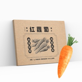 CARMO紅蘿蔔園藝種子(1.5g) 園藝種子 台灣自產 有機自種無毒 DIY種植套組
