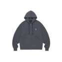 STAY FRESH正韓代購🇰🇷wooalong 小標刺繡 logo 雙拉鏈 帽子外套hoodie-規格圖10