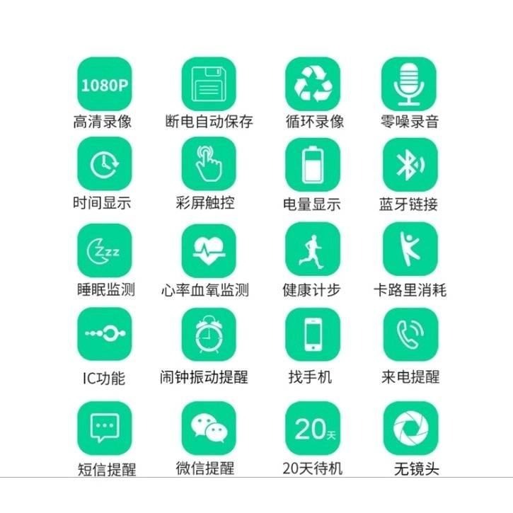 針孔手環 運動檢測 攝像機手錶 攝影手錶 針孔手錶 手表 睡眠檢測 來電提示 錄音 錄影-細節圖2