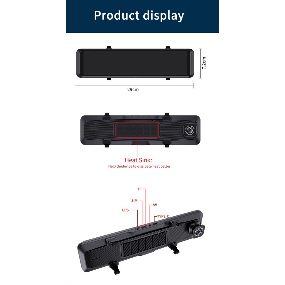 TP2後視鏡 tp2行車紀錄器 流媒體後視鏡 11.26吋大螢幕 後視鏡型紀錄器 停車監控 廣角鏡頭-細節圖10