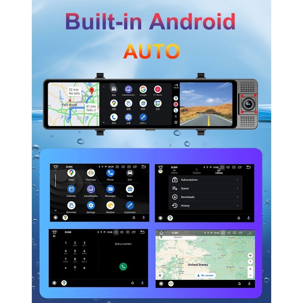 智行者 智慧車機 車用攝影機 三鏡頭 1080p 安卓 carplay 夜視 停車監控 前後錄影 高cp值-細節圖5