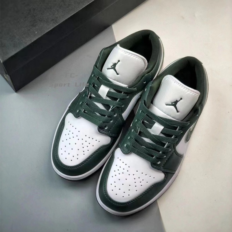 Jordan Air Jordan 1 Low AJ1 籃球鞋 休閒 綠白 橄欖綠 DC0774-113-細節圖5