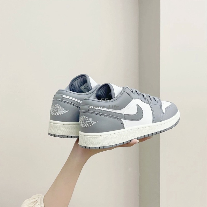 Air Jordan 1 Low Vintage Grey AJ1 奶油灰 灰白 情侶鞋 553560-053-細節圖5