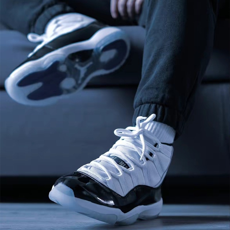 Air Jordan 11 Retro Concord 男鞋 黑白康扣 25週年黑銀 黑紅 AJ11 女鞋 高筒 籃球鞋-細節圖5
