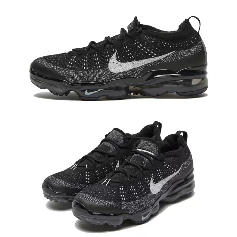 Nike Air VaporMax 2023 FK 男鞋 女鞋 黑白 白灰色 針織 耐吉 大氣墊 慢跑鞋 休閒鞋 運動鞋-細節圖2