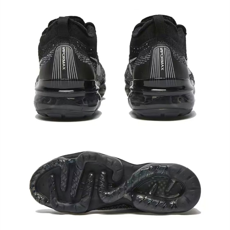 Nike Air VaporMax 2023 FK 男鞋 女鞋 黑白 白灰色 針織 耐吉 大氣墊 慢跑鞋 休閒鞋 運動鞋-細節圖3