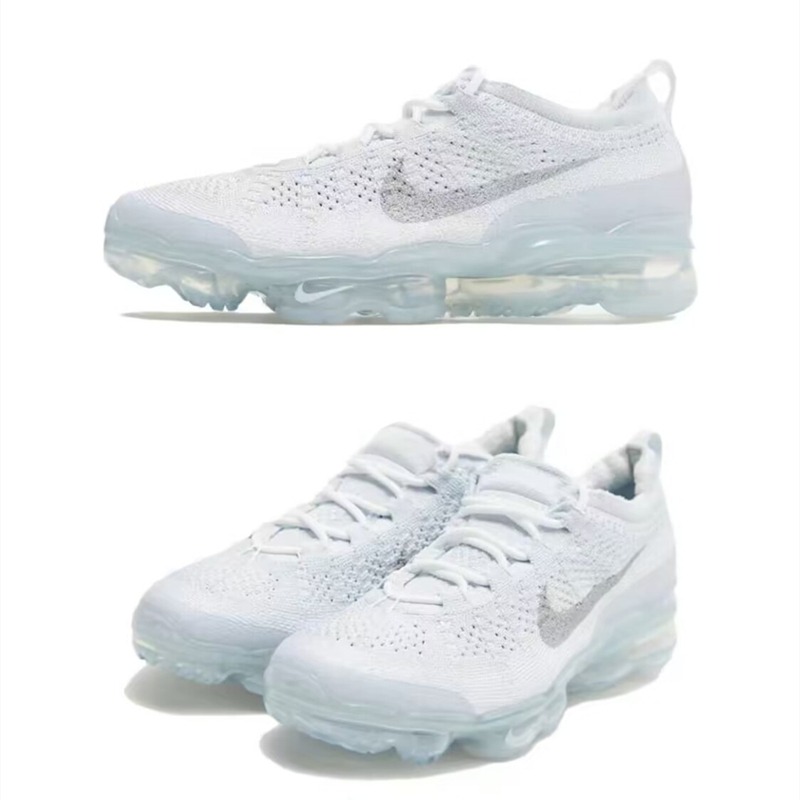 Nike Air VaporMax 2023 FK 男鞋 女鞋 黑白 白灰色 針織 耐吉 大氣墊 慢跑鞋 休閒鞋 運動鞋-細節圖4