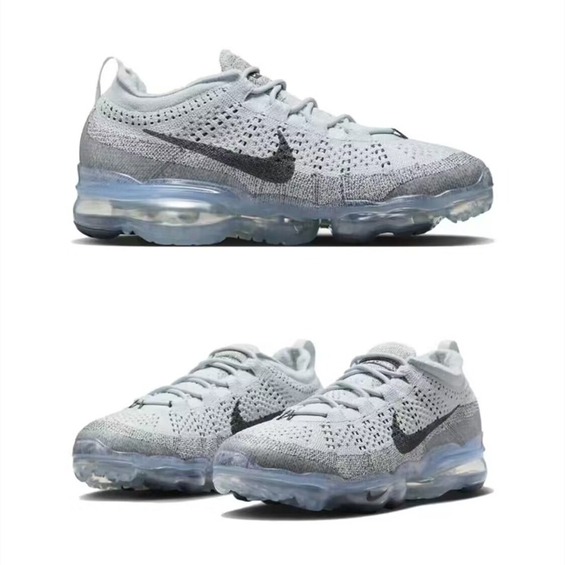 Nike Air VaporMax 2023 FK 男鞋 女鞋 黑白 白灰色 針織 耐吉 大氣墊 慢跑鞋 休閒鞋 運動鞋-細節圖8