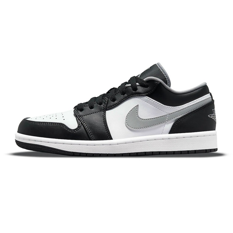 Air Jordan 1 休閒鞋 影子 Low Black Medium Grey 黑白灰 男款 553558-040-細節圖2