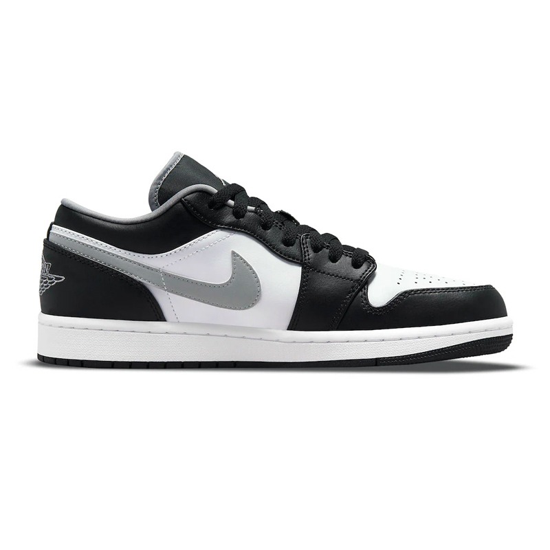 Air Jordan 1 休閒鞋 影子 Low Black Medium Grey 黑白灰 男款 553558-040-細節圖3