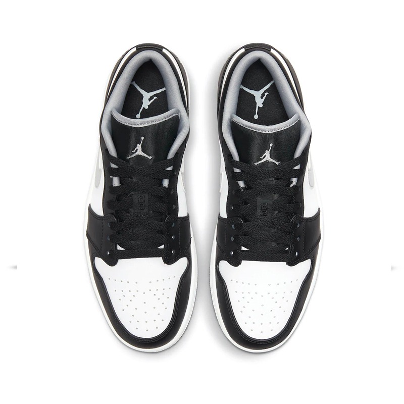 Air Jordan 1 休閒鞋 影子 Low Black Medium Grey 黑白灰 男款 553558-040-細節圖4